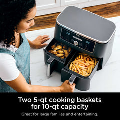 Ninja Foodi XL Dual Air Fryer in Stone - Stone and Gold