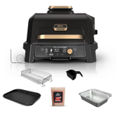 Ninja Woodfire Pro Connect™ Premium XL Outdoor Grill & Smoker, Black & Gold - Black & Gold