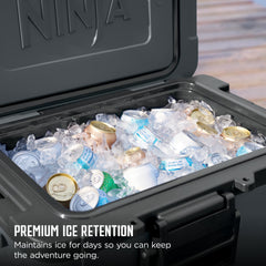 Ninja FrostVault™ 45qt Wheeled Cooler with Dry Zone, Charcoal Gray