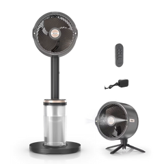 Shark FlexBreeze™ Pro Mist Indoor Outdoor Pedestal & Table Fan With Water Tank (Charcoal) - Charcoal Grey