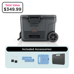 Ninja FrostVault™ 45qt Wheeled Cooler with Dry Zone, Charcoal Gray