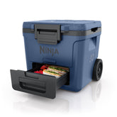 Ninja FrostVault™ 30qt Wheeled Cooler with Cold Dry Zone, Charcoal Gray - Lakeshore Blue