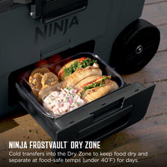 Ninja FrostVault™ 45qt Wheeled Cooler with Dry Zone, Charcoal Gray