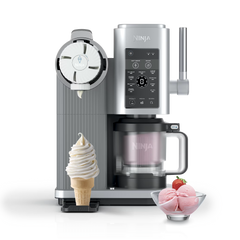 Ninja Creami Scoop & Swirl Soft Serve Ice Cream Machine in Sage - Platinum Silver