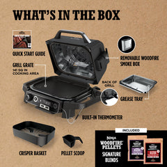 Ninja Woodfire™ Pro Outdoor Grill with Built-in Thermometer