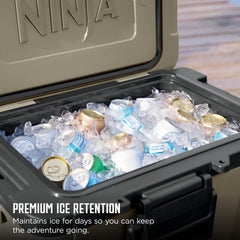 Ninja FrostVault™ 45qt Wheeled Cooler with Dry Zone, Birch Beige