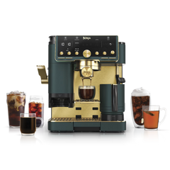 Ninja Luxe™ Café Premium Espresso Machine in Cyberspace - Emerald & Gold