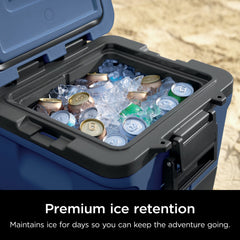 Ninja FrostVault™ 30qt Wheeled Cooler with Cold Dry Zone, Charcoal Gray - Lakeshore Blue
