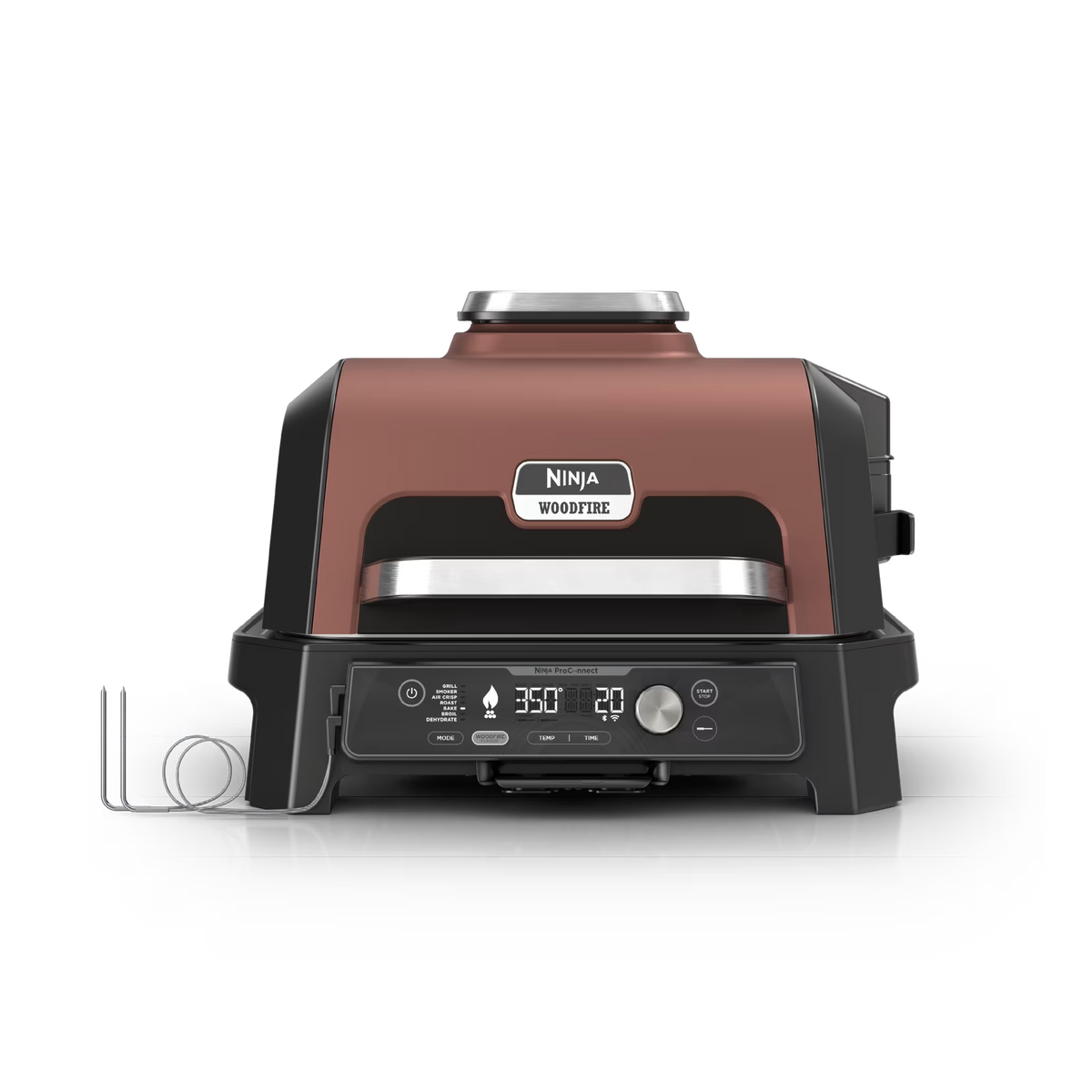 Ninja Woodfire Pro Connect™ Premium XL Outdoor Grill & Smoker, Barbeque Brown