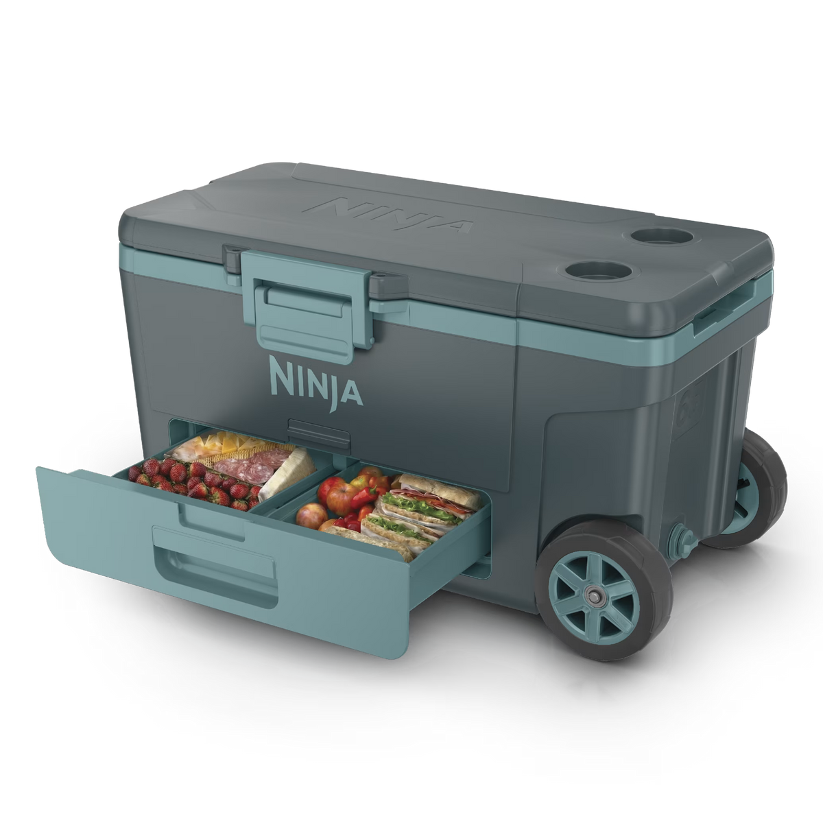 Ninja FrostVault™ 65qt Wheeled Cooler with Dry Zone, Waterside Wind Down - Waterside Wind Down