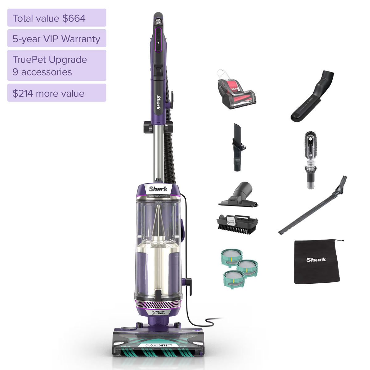 Shark® POWERDETECT™ Upright Vacuum with TruePet Upgrade Bundle