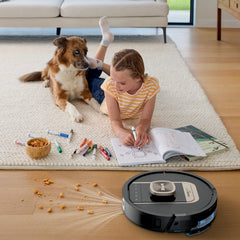 Shark® PowerDetect™ ThermaCharged Robot Vacuum & Mop 2-in-1 NeverTouch™ Pro Heated Mop Wash & Dry Base, Black - Black