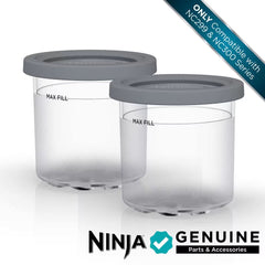 Ninja® CREAMi® Pints 2 Pack, Compatible with NC299AMZ & NC300s Series CREAMi® Ice Cream Makers