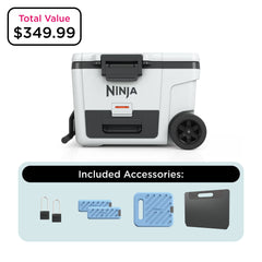 Ninja FrostVault™ 45qt Wheeled Cooler with Dry Zone, Cloud White