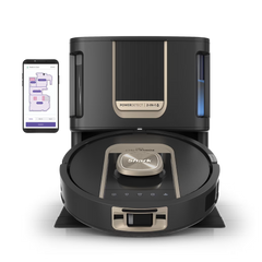 Shark® PowerDetect™ ThermaCharged Robot Vacuum & Mop 2-in-1 NeverTouch™ Pro Heated Mop Wash & Dry Base, Black - Black