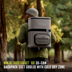 Ninja FrostVault™ Go Backpack Cooler & Crispi® Cooking System Bundle, Birch Beige