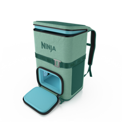Ninja Outdoor FrostVault™ Go 36-Can Backpack Soft Cooler with Cold Dry Zone, Lakeshore Blue - Spruce