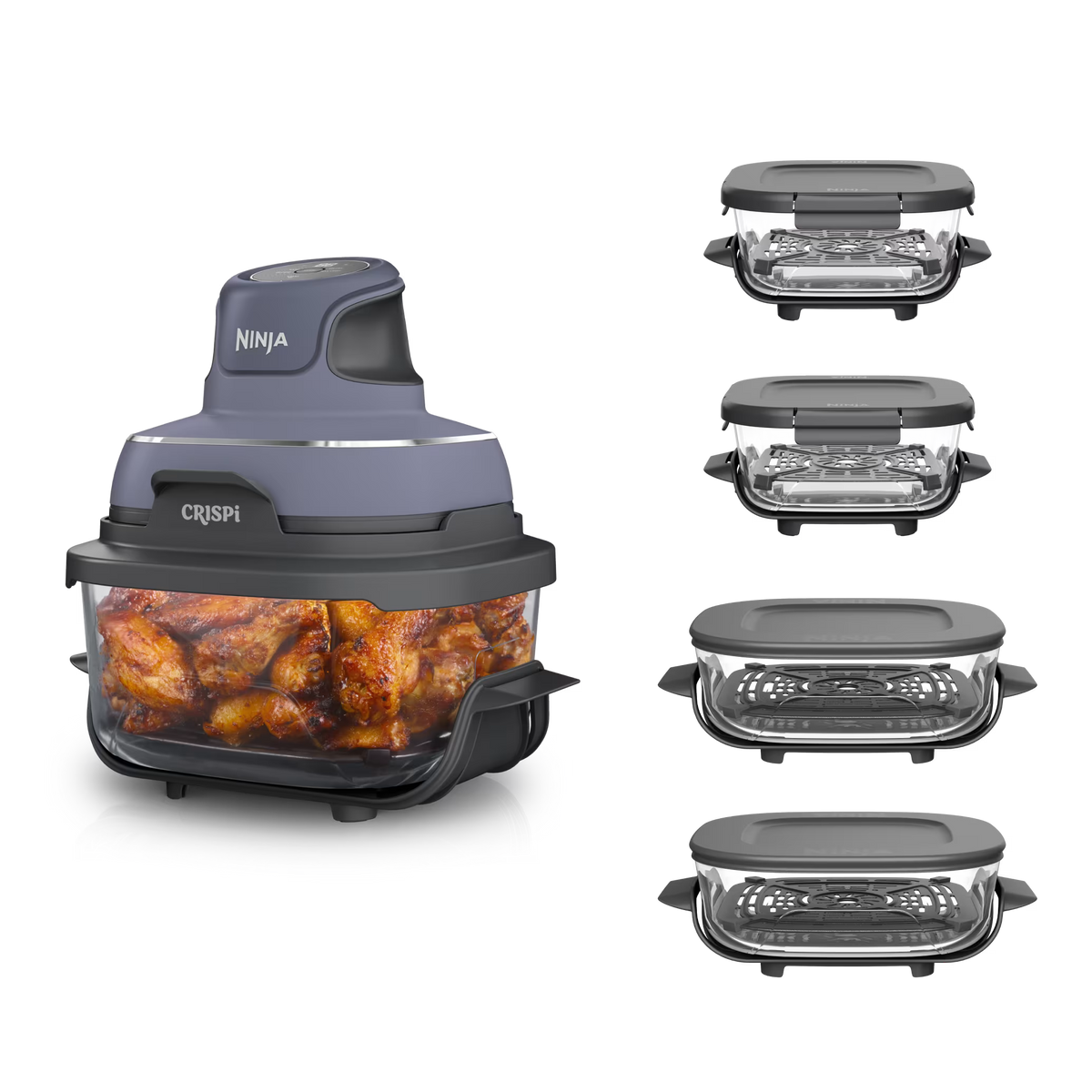 Ninja Crispi Glass Air Fryer with 5 Accessories