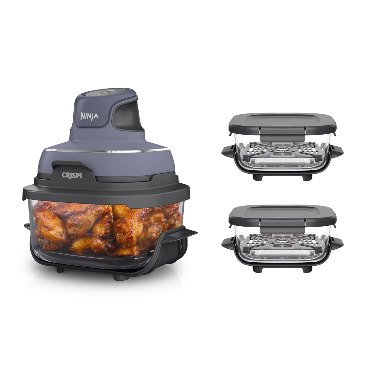 Ninja Crispi Glass Air Fryer with 3 Accessories