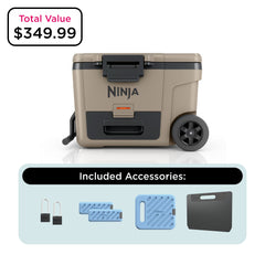Ninja FrostVault™ 45qt Wheeled Cooler with Dry Zone, Birch Beige
