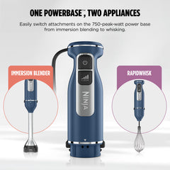 Ninja® Power Duo Immersion Blender with Whisk - Deep Navy