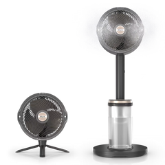 Shark FlexBreeze™ Pro Mist Indoor Outdoor Pedestal & Table Fan With Water Tank (Charcoal) - Charcoal Grey