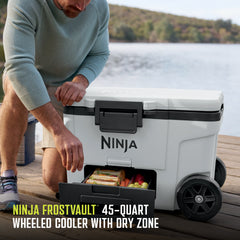Ninja FrostVault™ 45qt Wheeled Cooler with Dry Zone, Cloud White