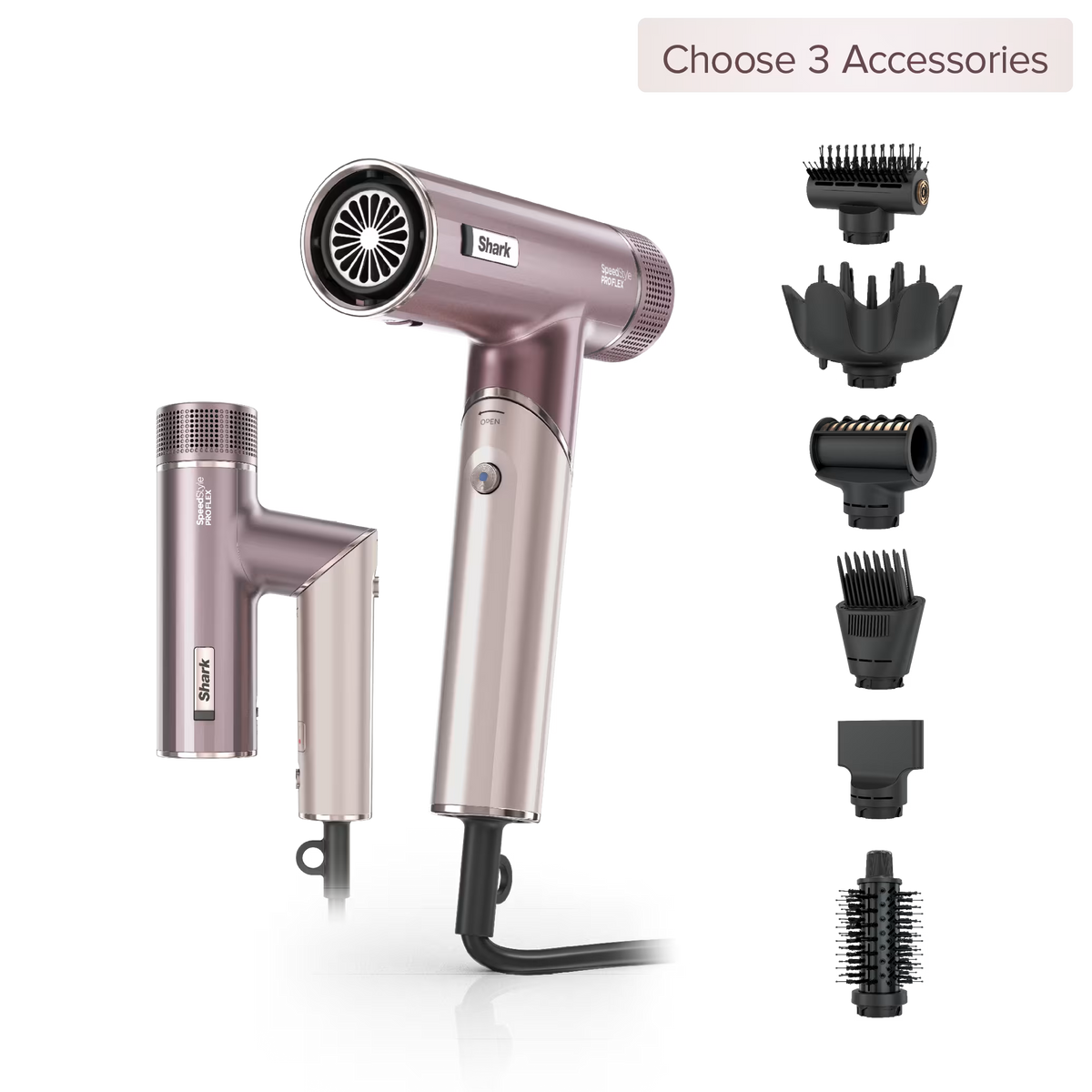 Build Your Own Shark SpeedStyle™ Pro Flex Hair Dryer in Blush