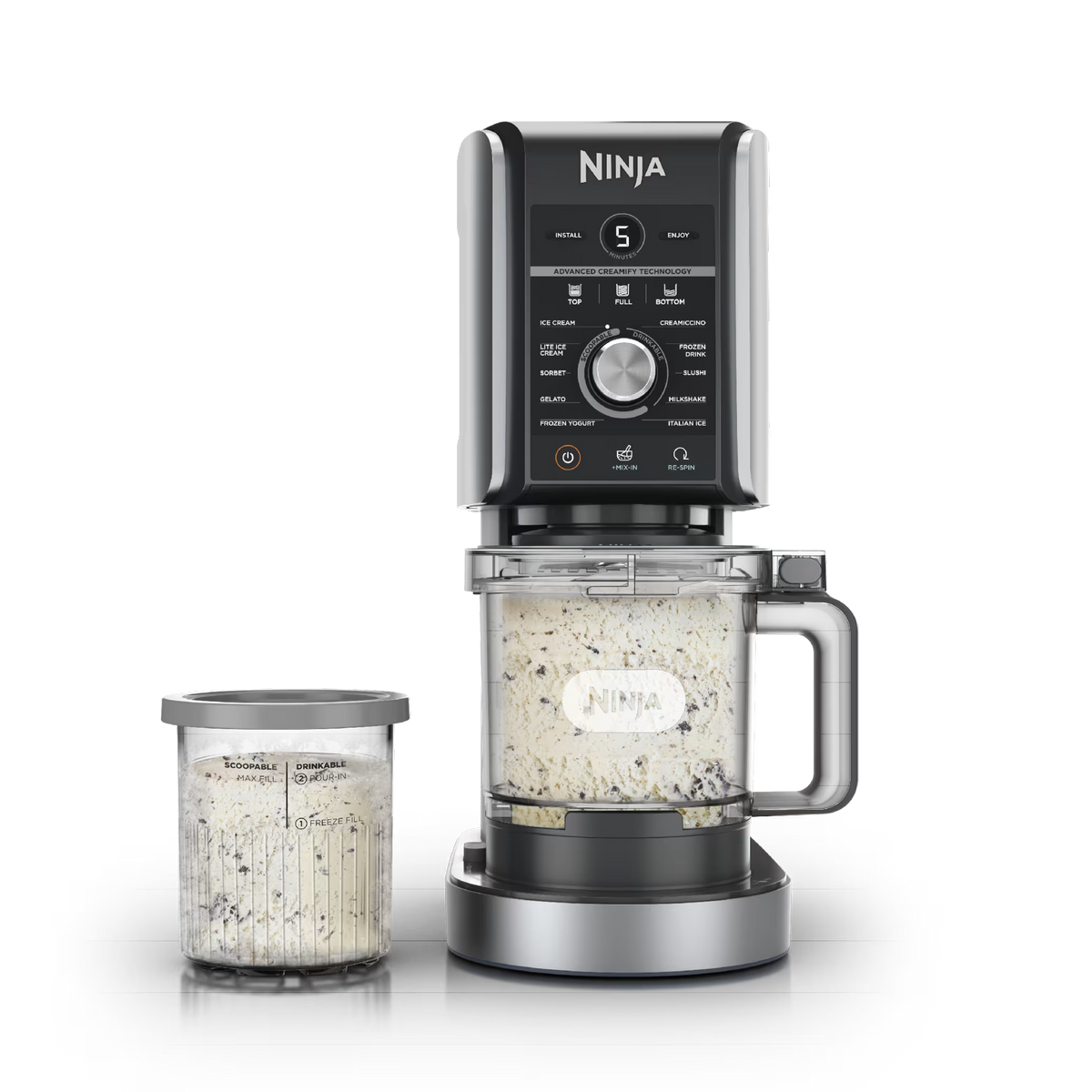 Ninja Creami Deluxe Ice Cream Maker - Stone Silver