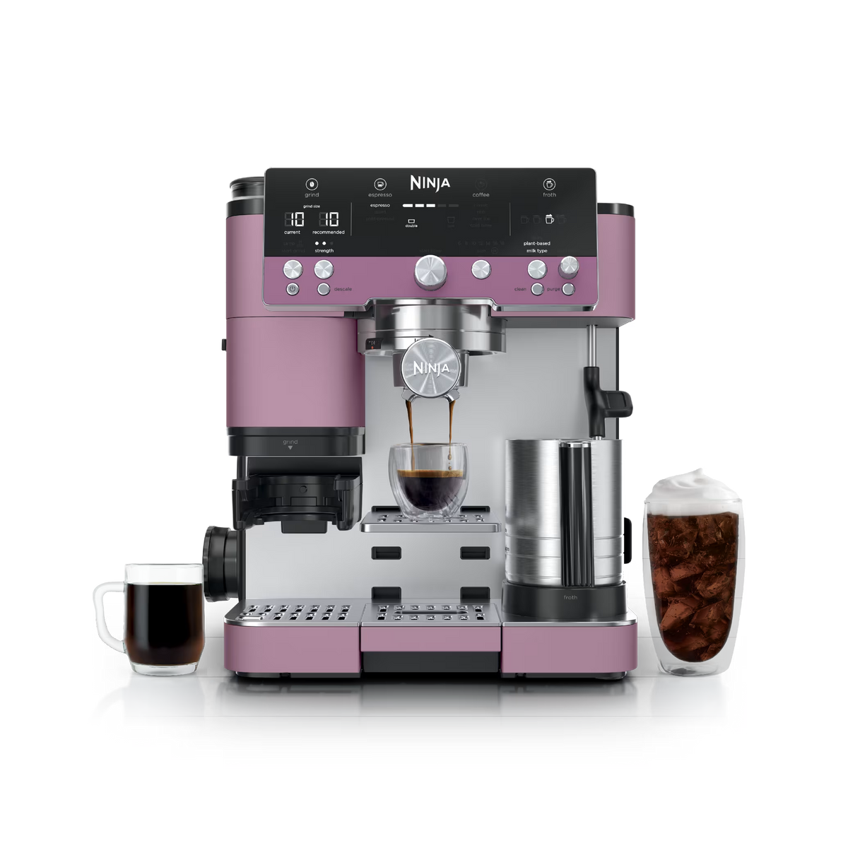 Ninja Luxe™ Café Premier Espresso Machine in Green - Raspberry Blush