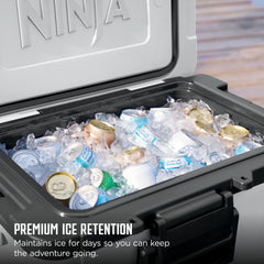 Ninja FrostVault™ 45qt Wheeled Cooler with Dry Zone, Cloud White